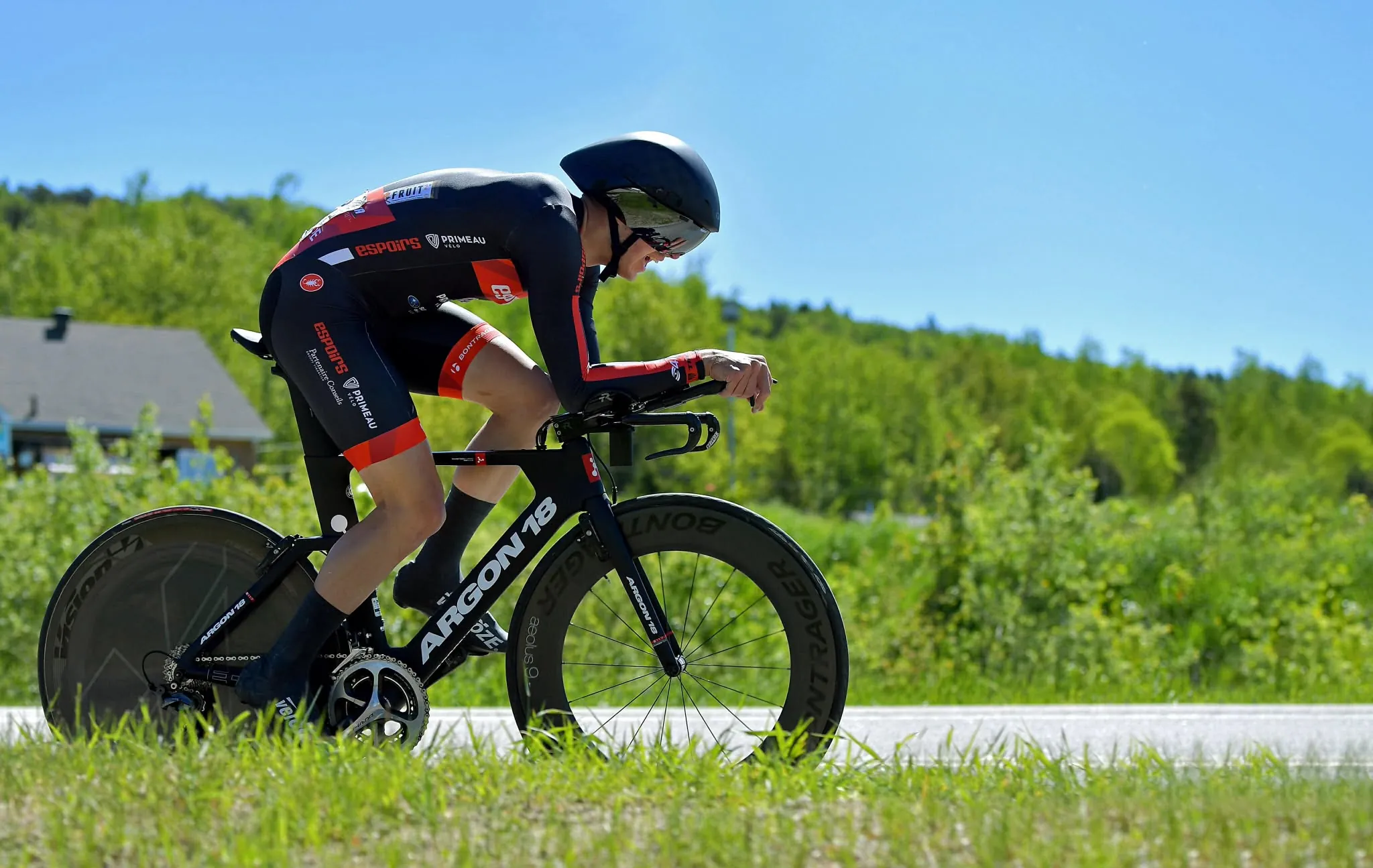 Triathlète en pleine action