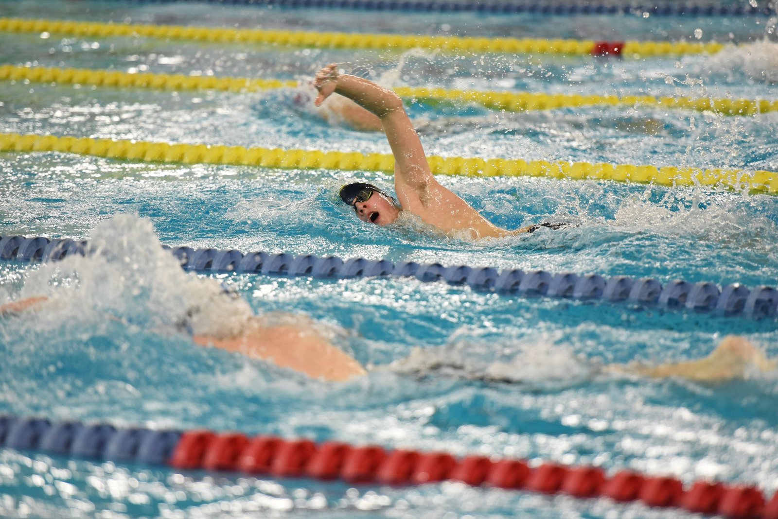 Gabriel Melfi avec son club de natation